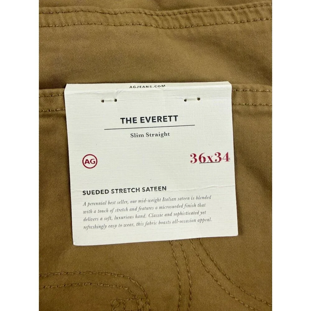 NWT AG Adriano Goldschmied Everett Men’s Slim Straight Pants Cotton 36x34 - Picture 8 of 13